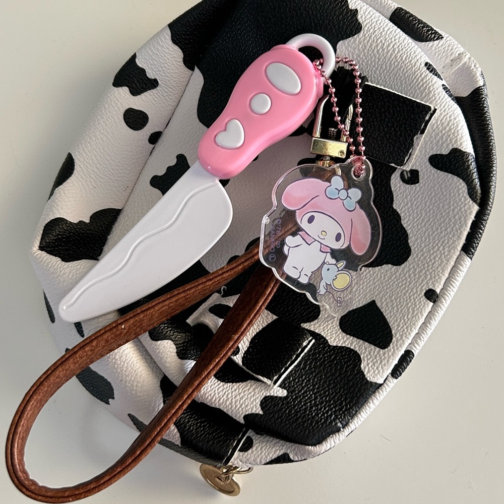 Sanrio My Melody Pink and White Keychain Knife Womens Cute Bag Dangler - Picture 2 of 2